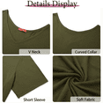 thumbnail image 5 of WellSize Plus Size Womens T Shirts V Neck Tunic Tops for Women Summer Short Sleeve Shirts Basic Tops, 5 of 8