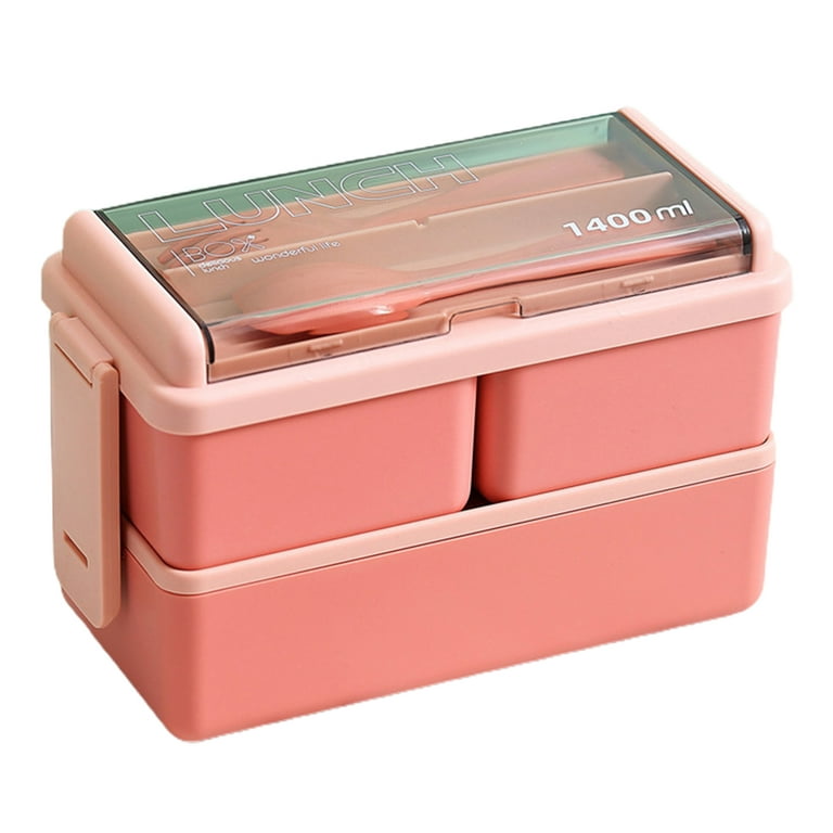 Honrane 2Pcs Lunch Boxes with Carrying Handle Oil-proof Transparent Visible  Lid Waterproof One-time Container Disposable Corrugated Paper Bento Boxes