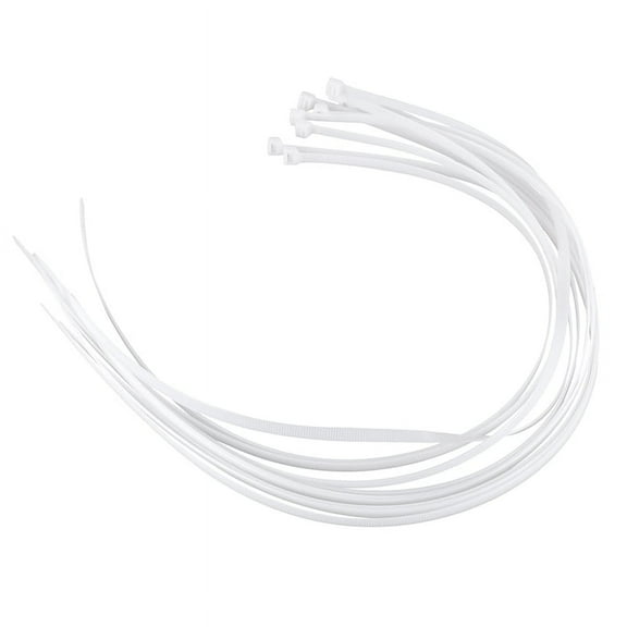 10X Extra Long 76Cm Cable Ties White Zip Wraps