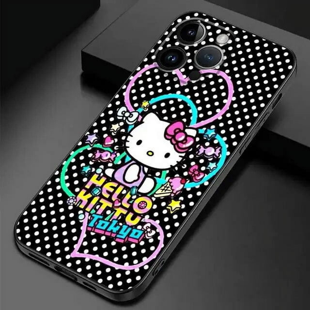 Étui de Téléphone Hello Kitty Imprimée Cœurs Roses pour iPhone 14 11 13 12 Pro Max XR X TP 8 7 6 6S Plus MINI Silicone LXY