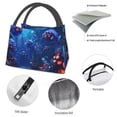 thumbnail image 4 of Fotbe Deep Sea Glowing Fishes Bolsa Térmica Portátil con Estampado, Bolsa de Entrega de Alimentos Aislada, Bolsa Reutilizable de Gran Capacidad para Comidas y Supermercado, 4 of 6