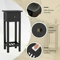 thumbnail image 5 of Resenkos Nightstand,Coffee Side Table,2 Tier Slim Nightstand Bedside Table with Drawer Shelf-Black, 5 of 8
