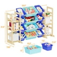thumbnail image 3 of SpaceAid Toy Storage Organizer with 6 Shelves and 12 Bins, Blue, 3 of 7
