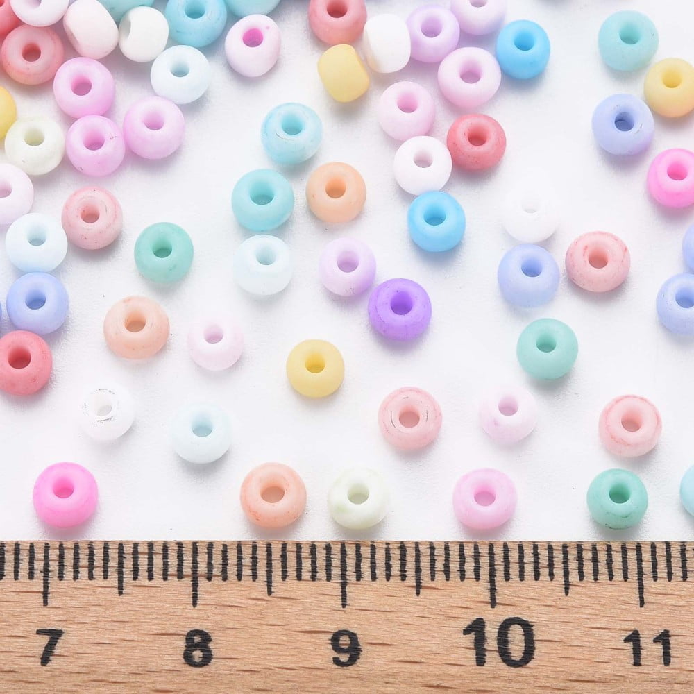 1 bag 6/0 Glass Seed Beads Macaron color Round Hole Round Mixed color 4~4.5x3mm Hole: 1~1.2mm 4500pcs/bag 450g/bag.