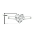 thumbnail image 6 of Unique Moments 1/3 Ct Round Cut Lab Grown Diamond Love Heart Ring in Sterling Silver (H-I, SI-I1), 6 of 12