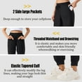 thumbnail image 4 of Women's Plain Pocket Drawstring Waist Sweatpants, Casual Fashion Comfy Pants for Women, Trousers for Ladies, Bottom Sportswear Clothes Women, 4 of 5