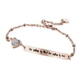 thumbnail image 4 of Pulsera de acero de titanio con letras delicadas y creativa, regalo para mujer (oro rosa), 4 of 7