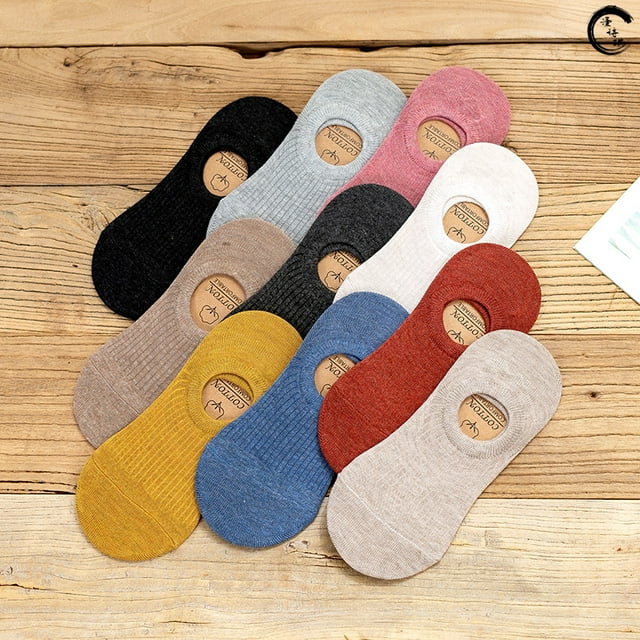Spring and Summer Draw Solid Color Invisible Socks Kids Silicone Non-Slip Short Socks Boat Socks