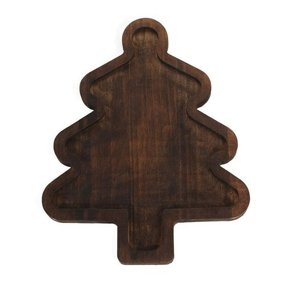 SharkTRUE Christmas Santa Hat Wood Serving Platters,Christmas Tree Shape Charcuterie Cheese Board,Wooden Appetizer Tray,Xmas Tree Food Serving Tray for Snack Cookie,C-hristmas Table Decorations