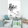thumbnail image 3 of Designart 'Monochrome Japanese Oriental Crane Bird' Traditional Framed Art Print, 3 of 4