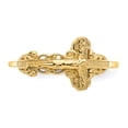 thumbnail image 4 of Primal Gold 10 Karat Yellow Gold Polished and Diamond-cut 2mm Crucifix Ring, 4 of 7