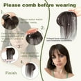 thumbnail image 5 of The Hair Clip 100% Real Human Hair Toppers 360°3D Cover Clip in Bangs Hair pieces Wispy Bangs for Women Hair Extensions Clip on French Bangs for Daily Wear, 5 of 7
