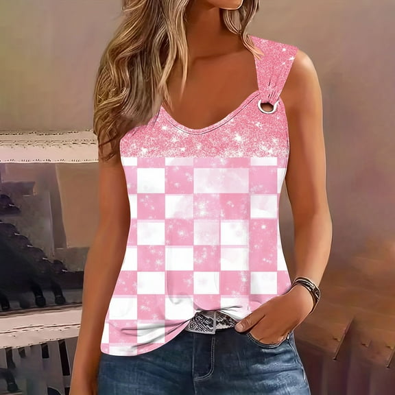 LiMoi Workout Tank Tops Woman Tshirts Shirts for Women Cotton Printed Tees Spring Clothes for Women 2025