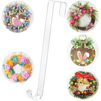 chalian 12" Wreath Hangers for Front Door,Non Scratch Wreath Door Hanger,Over The Door Hooks Hanger Easter Fall Halloween Christmas Decorations Indoor Outdoor,Welcome Sign for Front Door Decor,1 Pack
