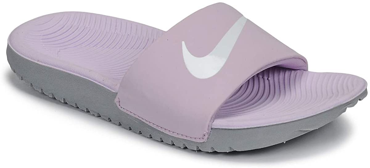 lilac nike slides