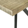 thumbnail image 5 of Weston Home Krista 70" Rectangular Black Metal Trestle Base Dining Table, Light Pine, 5 of 7