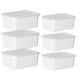 thumbnail image 1 of Yuarrent Recipiente de plástico de alimentaria con tapa transparente - Seguridad y frescura Apto para microondas Blanco 6 piezas Type3 NO3, 1 of 6
