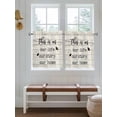 thumbnail image 7 of Half Window Curtain 36 Inches Long, Farmhouse Butterfly Window Treatment Curtain Drapes, Rustic Retro Wooden Striped Small Tier Curtains for Bathroom Over Sink, 27.5"x36", 2 Panels, 7 of 7
