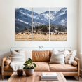 thumbnail image 2 of Elephant Stock Elks Of Rocky Mountains Wall Art - Horizontal Multi Panel Canvas - Living Room Wall Decor - Nature Multi Panel - Brown And Blue Decor - 65" x 42", 2 of 4