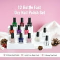 thumbnail image 2 of Set de 12 esmaltes de uñas OpenLive con 10 colores, base y capa superior, 2 of 7