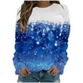 thumbnail image 1 of Birdeem Mode Femmes T-Shirt à Col Rond à Manches Longues Imprimé Chandail Blouse Hauts, 1 of 1