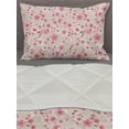 thumbnail image 3 of Cherry Blossom Comforter & Sham Bedding Set, Random Arrangement of Pastel Colored Blooming Sakura Flower, 3 pcs Duvet Set Microfiber Filling Quilt, 5 Sizes, Dried Rose and Eggshell, by Ambesonne, 3 of 4