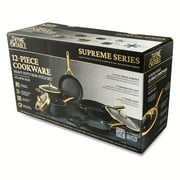 Thyme & Table 12-Piece Non-Stick Supreme Collection Cookware Set, Pots and Pans Set - Atlantic Blue