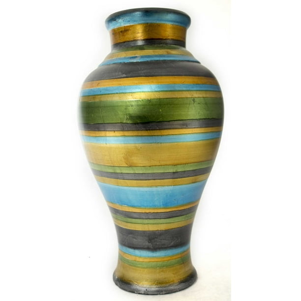20" Ceramic Amphora Floor Vase Ceramic, Satin