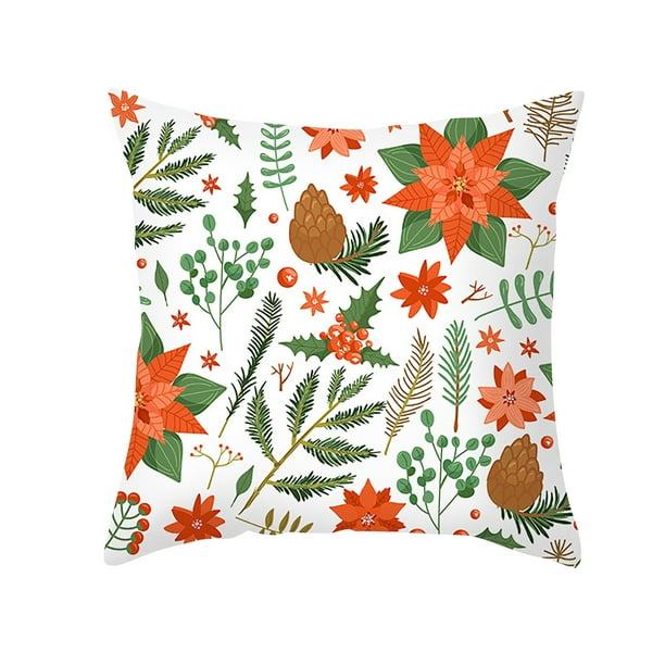 Funda de almohada de Navidad muñeco sin rostro enano gnomo duende celosía árbol de Navidad copo de nieve piel de melocotón impreso sofá funda de almohada Wmkox8yii HFSH4061