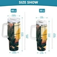 thumbnail image 6 of Yayeee 40oz Stainless Steel Tumbler with Straw and Handle Double-Wall Insulated Travel Water Bottle, Pink Sunset, 6 of 8