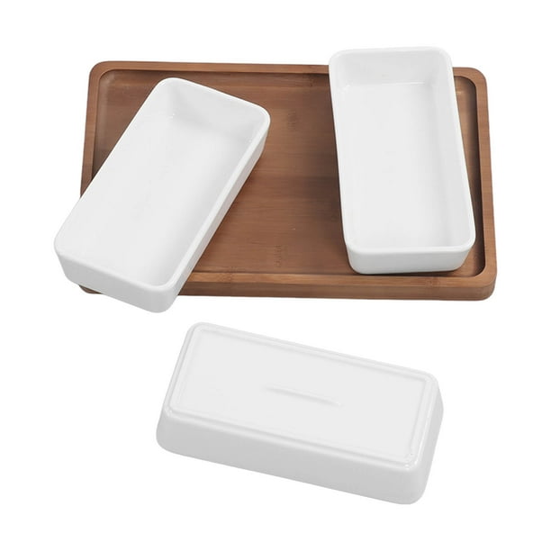 Long Strip Ceramic Tray Ceramic Snack Serving Tray Multifunction Durable Removable Practical Coffee For Dessert