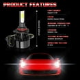 thumbnail image 3 of For Chevy Trax 2013 2014 2015 2016 2017-2022 9005 HB3 LED High Beam Headlight Bulbs Kit 6000K White 2Pcs, 3 of 10