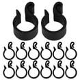 thumbnail image 4 of WORGEOUS 50Pcs Garden PE Pipe Hook Connection Clips de fijación de riego de sujetador de tubo de goteo Hebilla de apriete de manguera (gancho de 25 tubos, negro), 4 of 9
