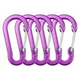 thumbnail image 1 of Lot de 5 Pinces Mousqueton Mini en Alliage d'Aluminium pour Porte-Clés, Clip Mousqueton Anneaux en D pour Camping, Randonnée, Pêche, Backpacking, 1 of 5