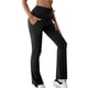 thumbnail image 1 of Pantalones de yoga elásticos de cintura alta para mujer: pierna acampanada, color liso, detalle de bolsillo, ropa deportiva, 1 of 4