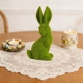 thumbnail image 2 of Yhmxh Easter Bunny Decorations, Resin Moss Bunny Figurines Green Faux Flocked Rabbit for Easter Decor Small Decorative Rabbit Statues for Easter Party Favors Gifts, Spring Tabletop Centerpiece, 2 of 7