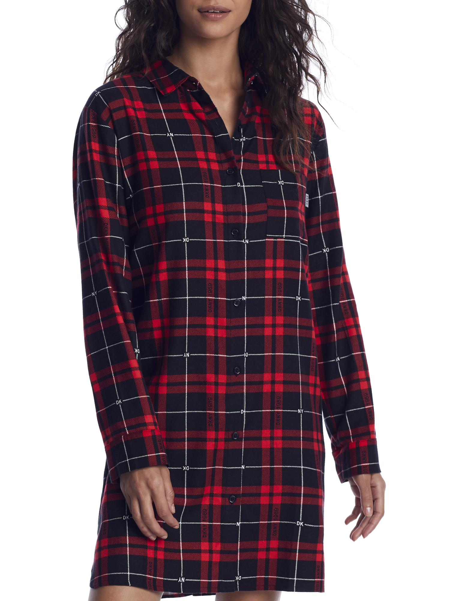DKNY Womens Ruby Woven Sleep Shirt 