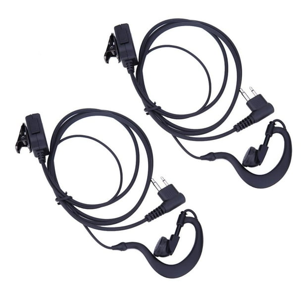 Micrófono para Radio FLhrweasw CP88 CP040 CP100 Auricular de 2 pines PTT CB 6 piezas