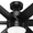Matte Black, variant on Hunter 60 inch Outdoor or Indoor Ceiling Fan with LED Light - Black Ceiling Fan with Wall Control, For Patio, Garage, or Porch, Quiet, Standard Mount, 6 Blades - Solaria 59624, Matte Black