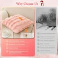 thumbnail image 5 of TOPCHANCES Soft Fluffy Throw Pillow Covers, Pack of 2 Decorative Couch Pillow Protector with Hidden Zipper, 18''x18'', Pink, 5 of 16