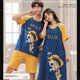 thumbnail image 3 of Conjunto de pijamas a juego de Anime para parejas, ropa de dormir de manga corta con estampado de calavera japonesa, ropa de dormir acogedora para amantes de la familia, 2022, 3 of 4