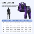 thumbnail image 4 of Daiia Purple Plant White Tiger for Men's Long-Sleeved Pajama Set – Soft & Comfortable Sleepwear Button-Up Pajamas Cozy Lounge Wear-Small, 4 of 7