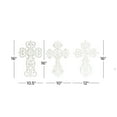 thumbnail image 3 of DecMode White Wooden Carved Cross Cross Wall Decor (3 Count), 3 of 9