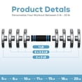thumbnail image 6 of ARVIVO 2pcs V2.0 Upgraded Adjustable Steel Dumbbells 2-in-1 Dumbbell Barbell Set for Home GYM Workout 20lbs Silver, 6 of 7