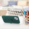 thumbnail image 2 of Case for iPhone 14 6.1 inch, Slim Liquid Silicone Phone Case with 360 Rotatable Ring Holder Kickstand wtih Magnetic Car Mount Bumper Case Cover for iPhone 14 6.1 inch - Dark Green, 2 of 16