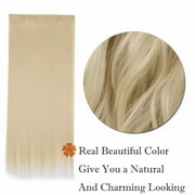Benehair Clip in Hair Extensions Full Head Long Thick 8 Pieces Hair 18 Clips Curly Wavy Straight Hairpieces 100% Real Natural as Human Best Hair Set 26'' Straight Bleach Blonde