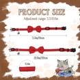 thumbnail image 2 of Mumup 2 Pcs Red Cat Collar for Boy Girl Cats Breakaway Cat Collars with Bell Cute Christmas Kitten Bow Tie Collar Adjustable Small Puppy Safety Collar Solid Color Plaid Pet Collar, 2 of 7