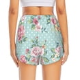 thumbnail image 4 of Xecao's Vintage Floral for a double-layer running short for women, perfect for gym, tennis, and more, featuring a convenient pocket., 4 of 9