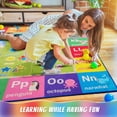 thumbnail image 4 of YJ.GWL Kids Play Rug ABC Educational Area Rug Learning Carpet for Children Play Mat for Bedroom Playroom Nursery,Blue & Colorful,5x7 Feet, 4 of 6
