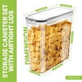thumbnail image 3 of Utopia Kitchen Cereal Containers Storage Set 3 Pack 4L135.2 oz Airtight Food Storage Containers with Lids, BPA-Free Cereal Dispensers for Pantry Organization and Storage Clear, 3 of 8